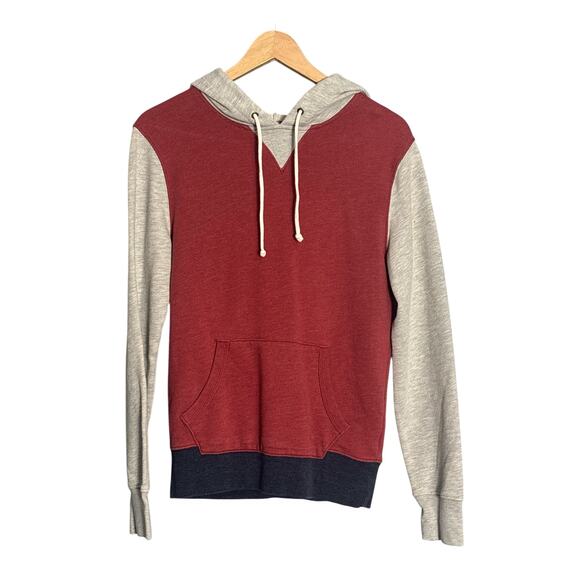 J.Crew Authentic Fleece Colorblock Hoodie Size XS EUC - Picture 1 of 3